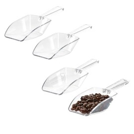 InterDesign Basic Cuchara dosificadora de 1/3 de taza, cucharas medidoras grandes de plástico, juego de 4 piezas para medidas de cocina, transparente