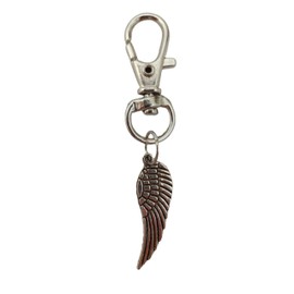 Lobster Clasp Keyring Zip Pull Angel Wing