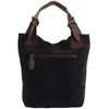 Leconi LE0033-V Women's Handbag, Real Leather, Suede, Shopper Bag for