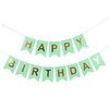 Haobase Happy Birthday Banner Birthday Garland Party Decorations 16cm×20cm (Green)