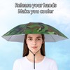 MUNSKT Pack of 2 Foldable Umbrella Hat with Elastic Band