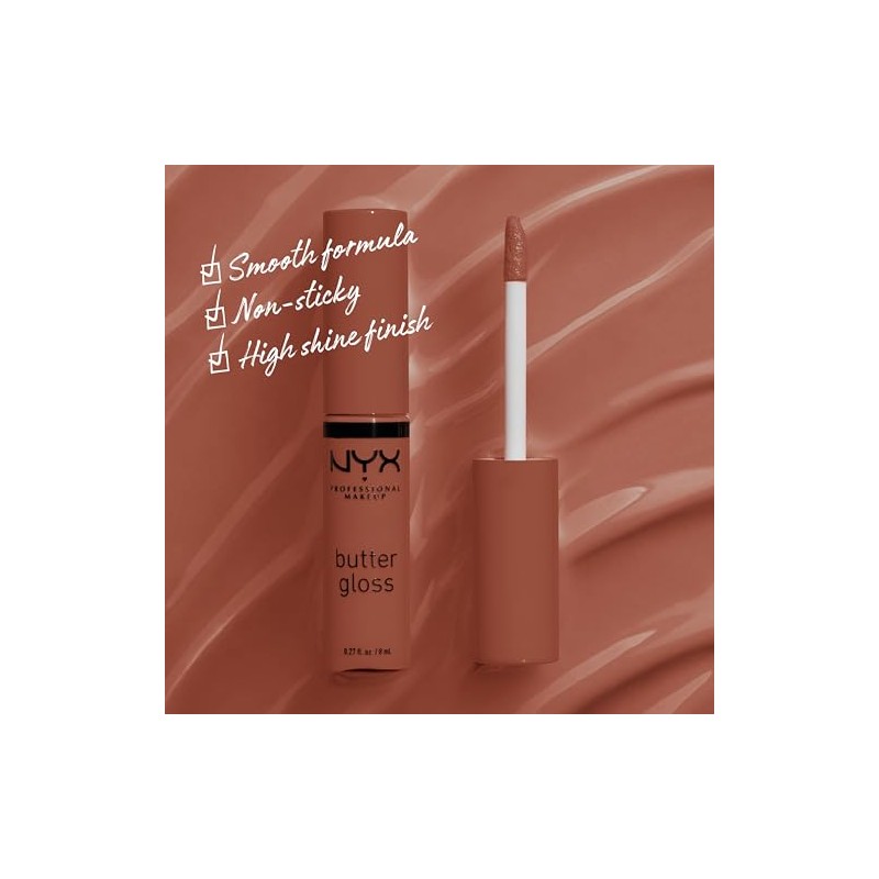 NYX Professional Maquillaje Brillo de Mantequilla – Poco de Miel