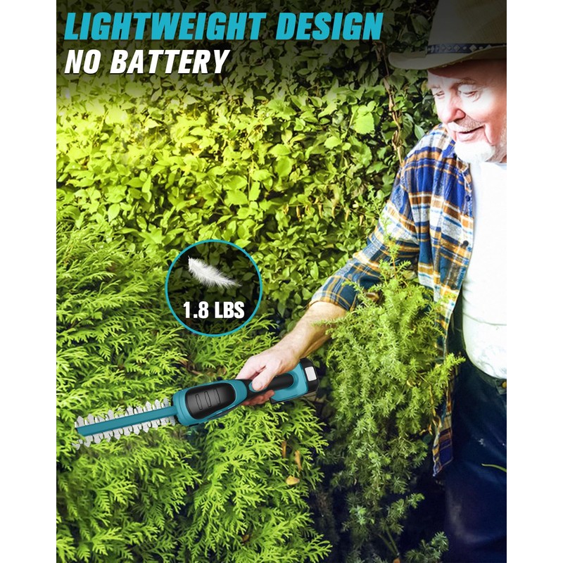 HEINPRO Cordless Hedge Trimmer Compatible with Makita 18V Battery (No