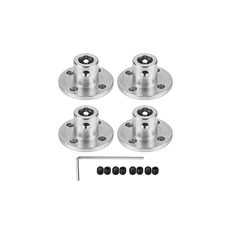 4Pcs 6mm Flange Coupling Connector, Rigid Guide Model Coupler Accessory,