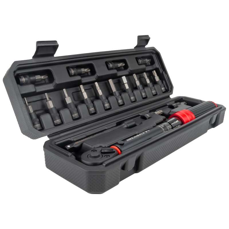 HASKYY Torque Wrench 1/4 Inch 5-25Nm Set Bits PH1-2-3, FD4,