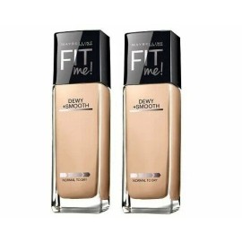 Maybelline 2 Pack Maybelline New York Fit Me! Matte + Poreless Foundation, Ivory [115] 1 oz