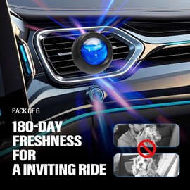 Car Air Freshener Vent Clips, Ocean Scent, 6 Pack, Long Lasting Scent Up to 180 Days, Car Fresheners for Men, Car Vent Clip for Women