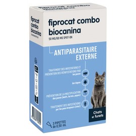 Biocanina Fiprocat Combo Cat and Ferret 3 Pipettes