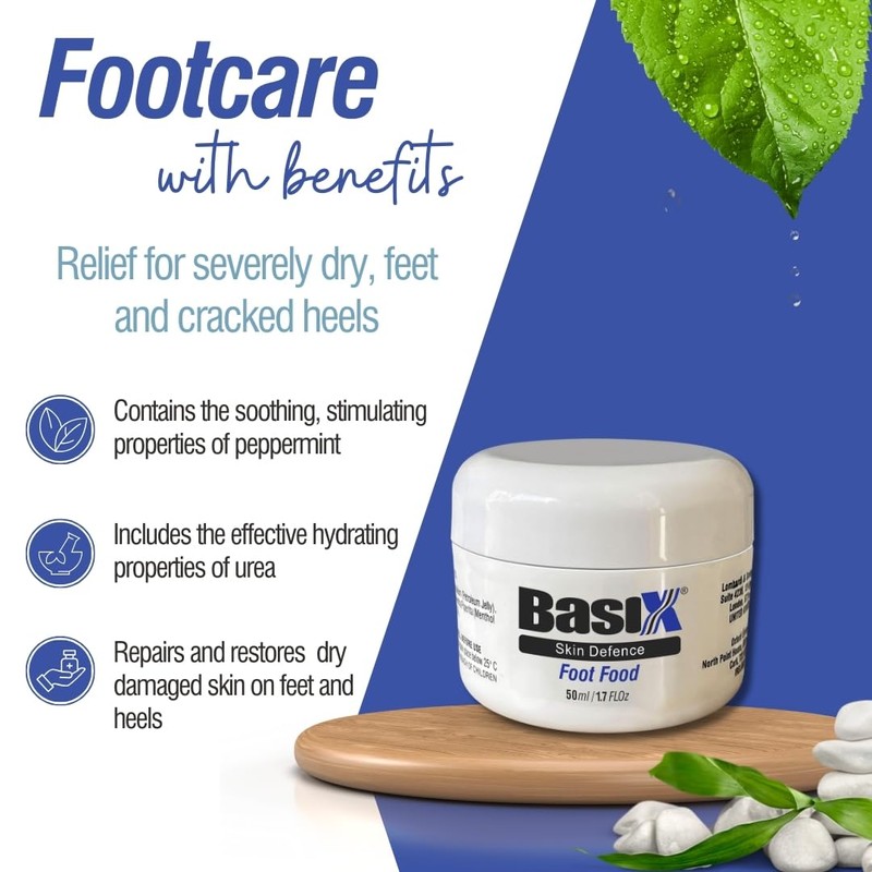 Basix Skin Defence Cream Foot Food [TWIN PACK 2x50ml] Foot