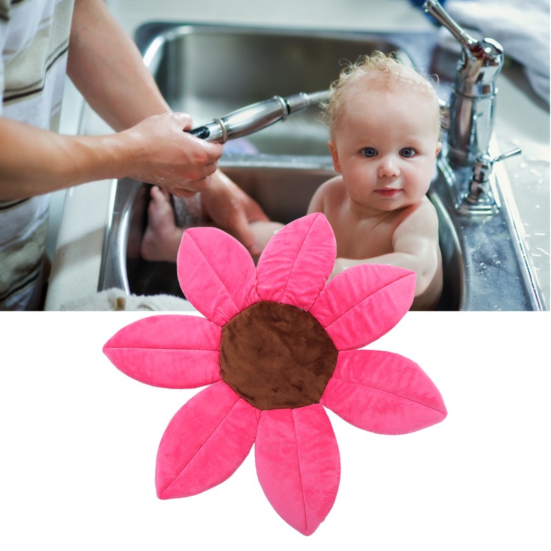Sunflower Baby Bath Head Support Soft Skin Friendly Short Plush