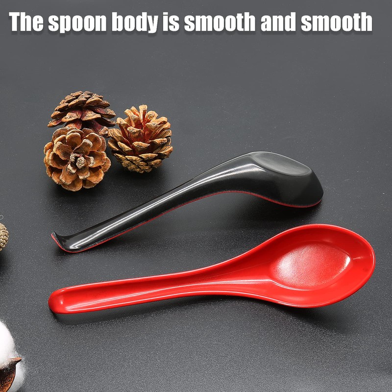 Cionyce 2PCS Wonton Soup Spoons, Chinese Japanese Miso Ramen Dumpling