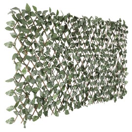 TANG Artificial Leaf Faux Expandable Stretchable Privacy Fence Screen for Patio Deck Backyard Balcony Privacy Screen Laurel Leaves Single Side 4pcs Leaf Vine Wall Fence Decoration