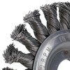 Flat Twist Knot Wire Wheel Brush 115mm 22.2 Bore Deburring
