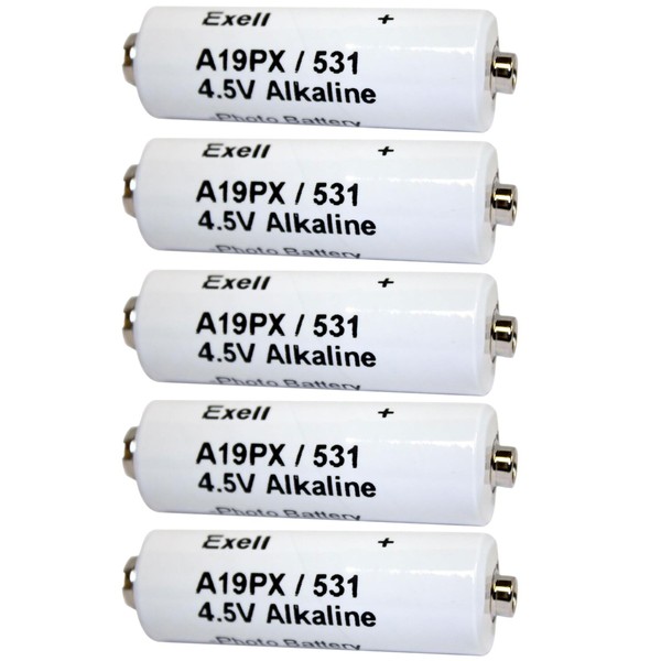 5pc Exell A19PX 4.5V Alkaline Battery V19PX 531 RPX19 A19PX EPX19