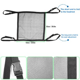 RUIANTE Dog Car Net Barrier Pet Travel Barrier Car Divider Mesh Drive Safely Adjustment Length for Children and Pets Dogs Sturdy Mesh Car Ceiling Cargo Net Universal Fit Cars SUVs Truck Pickup Black