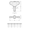 Ganter Normelemente Wing Screw GN 633-55-M8-40-DSG, Pack of 4, Wing
