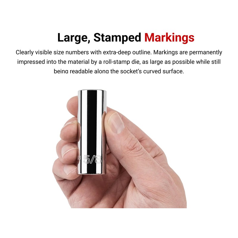 TEKTON 3/8 Inch Drive Spark Plug Socket Set, 3-Piece (5/8,