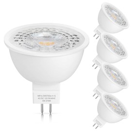 Mlambert 4 Pack MR16 LED Bulbs 50W Halogen Equivalent 2700K,5W GU5.3 MR16 12V Spotlight Bulb,Non-Dimmable,45°Beam Angle for Landscape Track Light Recessed