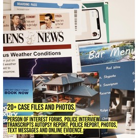 cardly DETECTIVE GAME UNSOLVED MYSTERY MURDER - COLD CASE FILES INVESTIGATION DETECTIVE CLUES/EVIDENCE - SOLVE THE CRIME - FOR INDIVIDUALS, DATE NIGHTS & PARTY GROUPS (MURDER AT A LUXURY RESORT)