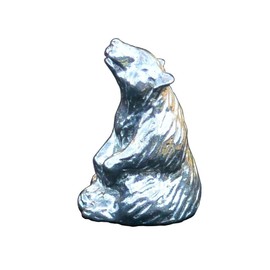 Sitting Bear Figurine, Grizzly Bear, Bear Gifts, Handcast, in Finest Pewter, by William Sturt