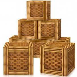 6 Pcs 3D Tree Stump Boxes, Hawaii Fake Wood Centerpieces