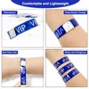 Ouchan Holographic VIP Plastic Wristbands Blue - 100 Pack Vinyl