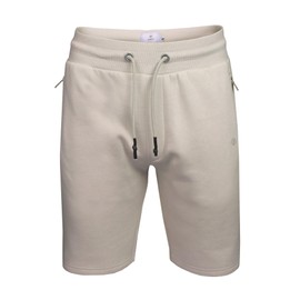 Xact Men's Sweat Jogger Shorts, Soft Feel, Zip Pockets, Regular Fit (Light Grey) L