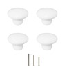 OctinPris 4X White Door Knob Cabinet Retro Round Ceramic Drawer