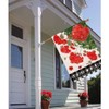 Easternproject Welcome Spring Geranium Decorative House Flag, Red Flower Buffalo