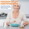 Ehucon Adaptive Melamine Bowl for Tremors,Elderly,Parkinsons to Self-Feeding,Non-slip and Weighted