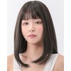 AQUADOLL wg317JBK Wig, Medium, Full Wig, Simple Midi, Black Hair,