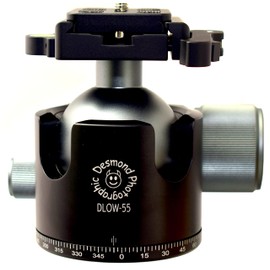 Desmond DLOW-55LV 55mm Low Profile Ball Head w Lever Release Clamp Compatible with Arca QR Plates