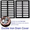 MOSINSBO Cast Iron Drain Grate 20x16 in, C-Class 56200 lbs
