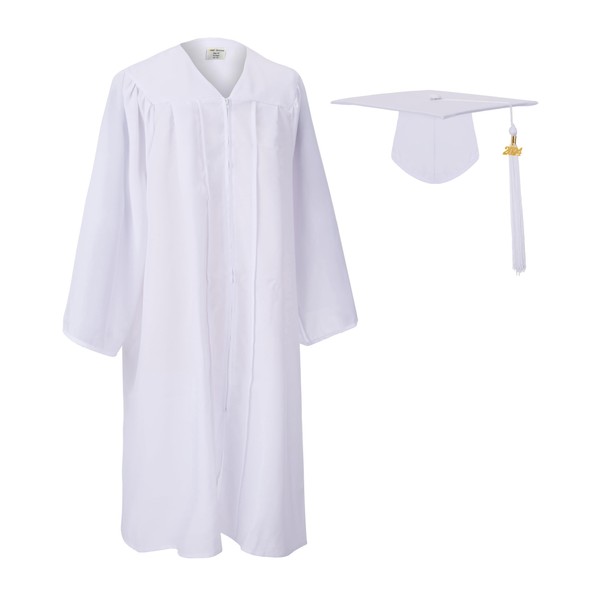 GradClassical Unisex Matte Graduation Gown Cap Tassel Set 2024 for