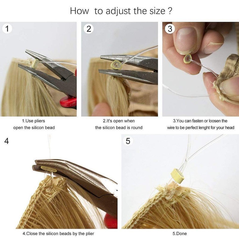 Hair Extensions, 1 Braid, Hair Thickening, Smooth with Invisible Wire