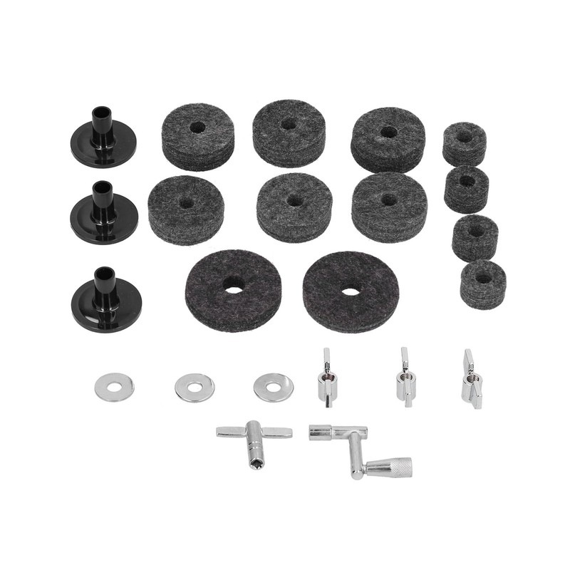 23Pcs Cymbal Felts Sets Stent Tube Clutch Wing Nuts Washer