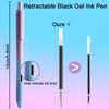 Archic Silent-Press Retractable Ballpoint Black Gel Ink Pens 0.5mm Gradient
