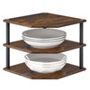 Huukhuom Wooden 3-Tier Corner Shelf, Kitchen Countertop Organizer Counter Stand