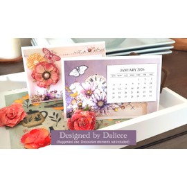 2026 Scrapbook Calendar Minis (12-Pack), Tear off Refill Pads for Scrapbooking, Crafts, Manual Projects, 2.25 x 3 Inches for Friends and Family (Black)