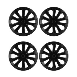 ABX Hubcap Wheel Covers Hub Caps 16 Inch Set of 4 Black Universal Wheel Rim Cover R16 Stylish Car Decor Wheel Covers for Toyota Camry Nissan Mazda (black-10, 16 inch)
