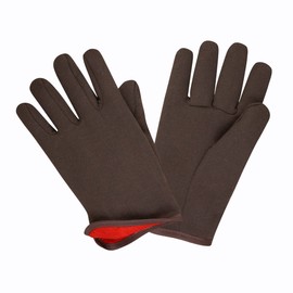 Cordova Safety Products 1600 Men's Cotton-Lined Jersey Gloves, Large, Red/Brown