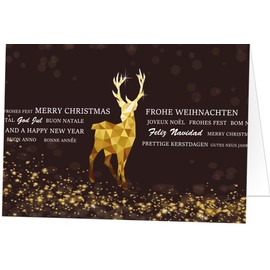 20 Christmas Cards (Folding Cards) in Set with Envelope, Perfect for Stylish Greetings to Business Partners and Friends