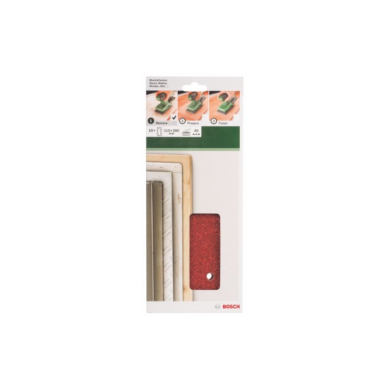 Bosch 2609256B26 Sanding Sheets for Orbital Sanders 115 x 280