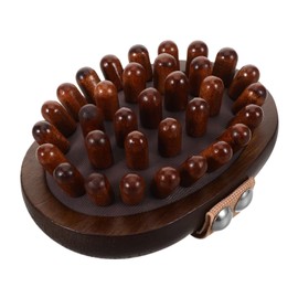 Gatuida Wood Meridian Massage Brush with Ergonomic Grip Handcrafted Wooden Acupoint Massager for Body and Scalp Multipurpose Meridian Tool for Legs Abdomen Relaxation and Better Sleep