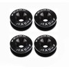 Black Aluminum Fasteners Washers Bolts Kit,Universal Car Front Rear Bumper