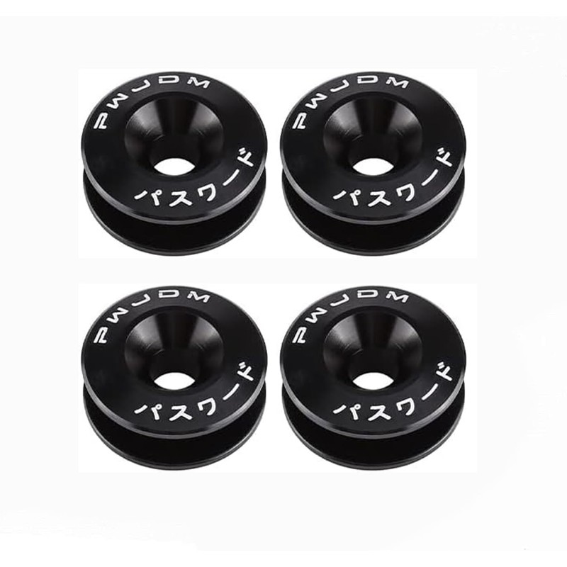 Black Aluminum Fasteners Washers Bolts Kit,Universal Car Front Rear Bumper