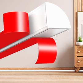 Flexible Quarter Round Molding Trim, 0.7”W x 0.84”H 118 Inch Self Adhesive Peel and Stick Molding, Flexible Baseboard Molding Trim for Floor Molding, Wall Edge Corner, Ceiling Edge, Bottom of Stair