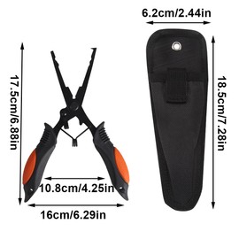 Pvnoocy Multifunctional Fishing Pliers, Fishing Pliers Fishing Accessories for Unhooking Hooks, Cutting PE Ropes, Stainless Steel Fishing Accessories, Fishing Multi-Fishing Pliers with Lanyard & Carry