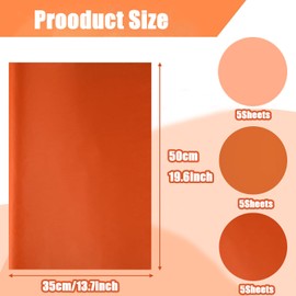 Jwssor Orange Tissue Paper,20sheets Orange Wrapping Paper,50x35cm Multi Colored Tissue Paper