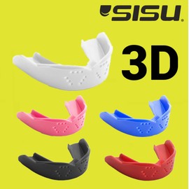 SISU 3D MouthGuard 3D Mouthguard US 8 Colors Medium Custom Fit Sports Mouthpiece Adult Soccer Baseball Skateboard Basketball Skiing Snowboard Boxing Martial Arts Judo Karate Kickboxing (Snow White)